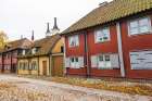 Sweden, Stockholm, Soder Island. 19th Century houses near Master Mikaels Gata. Fjallgatan. Art Print